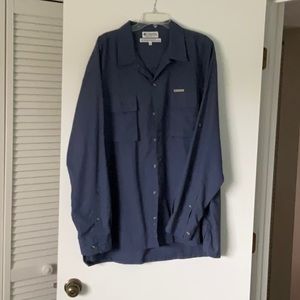 COLUMBIA GRT Men's XXL LS Dark Blue Shirt